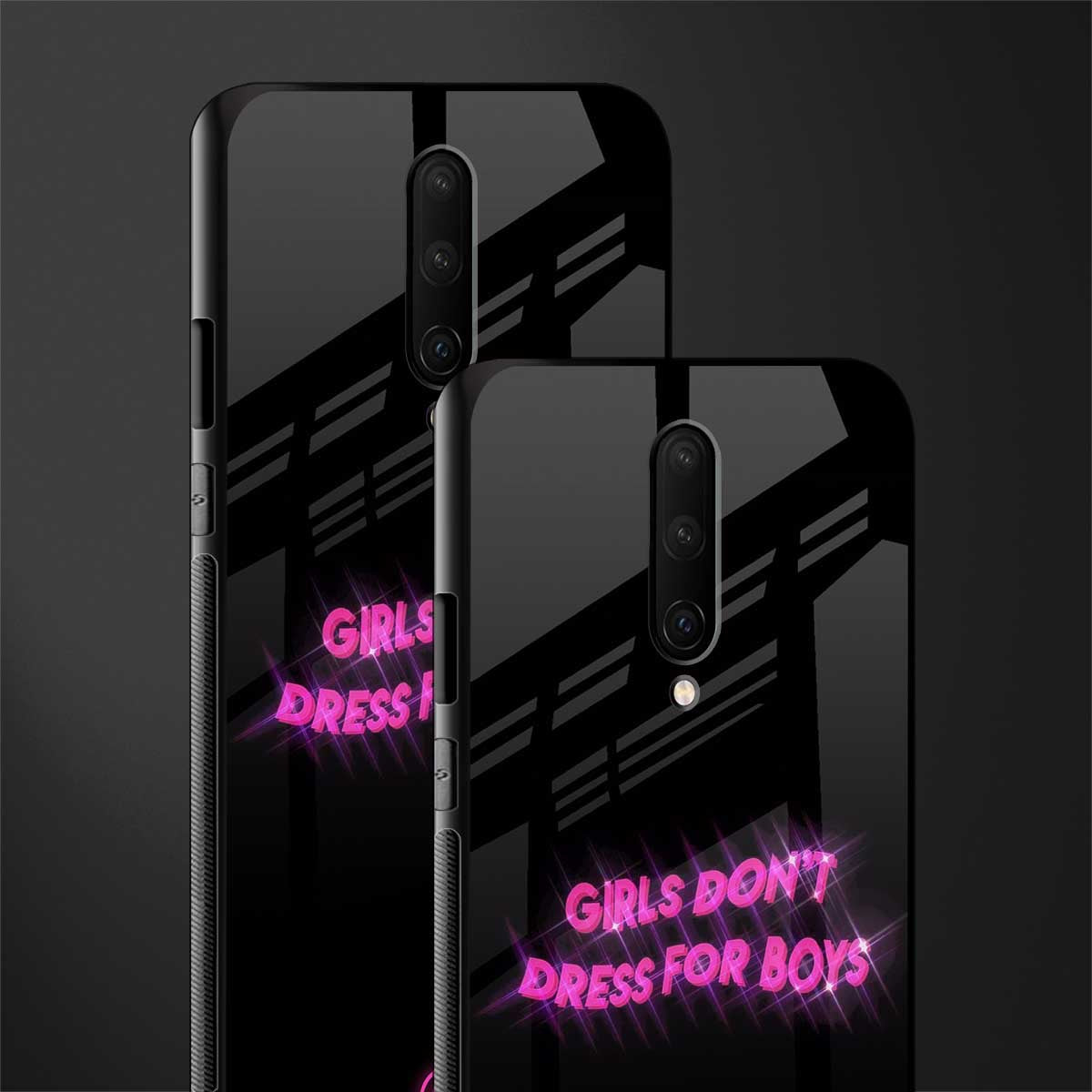 girls don't dress for boys glass case for oneplus 7 pro image-2