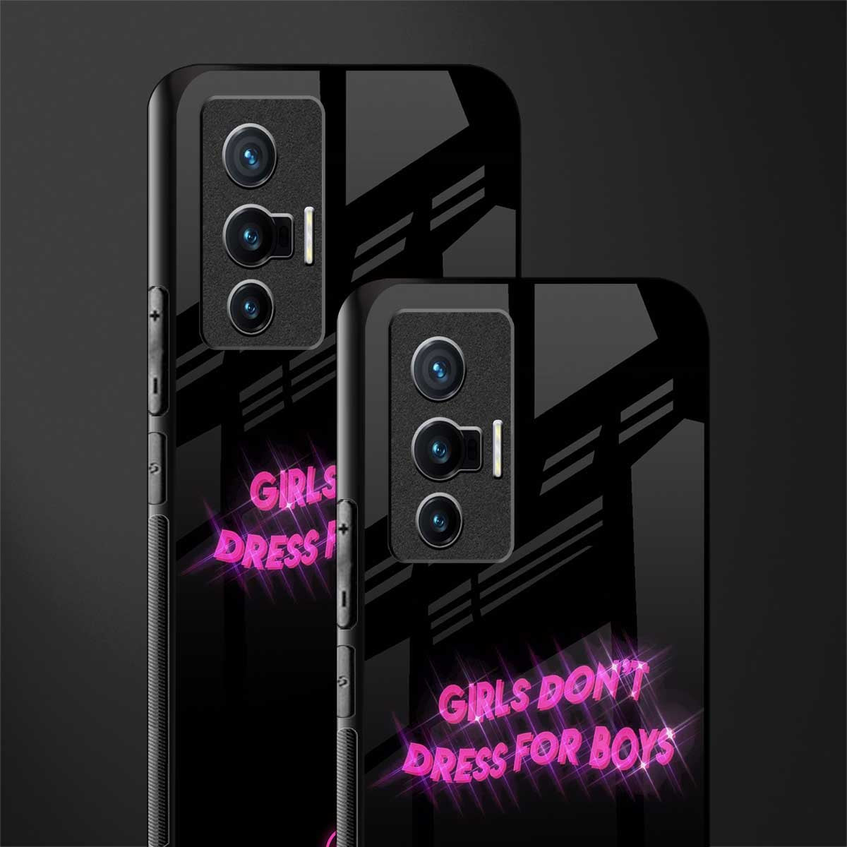 girls don't dress for boys glass case for vivo x70 image-2