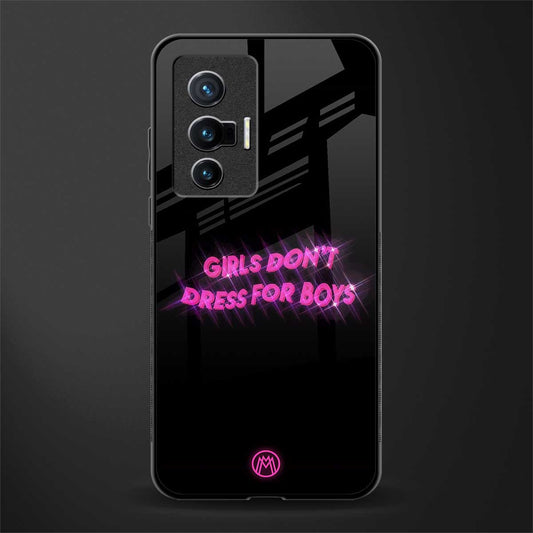 girls don't dress for boys glass case for vivo x70 image