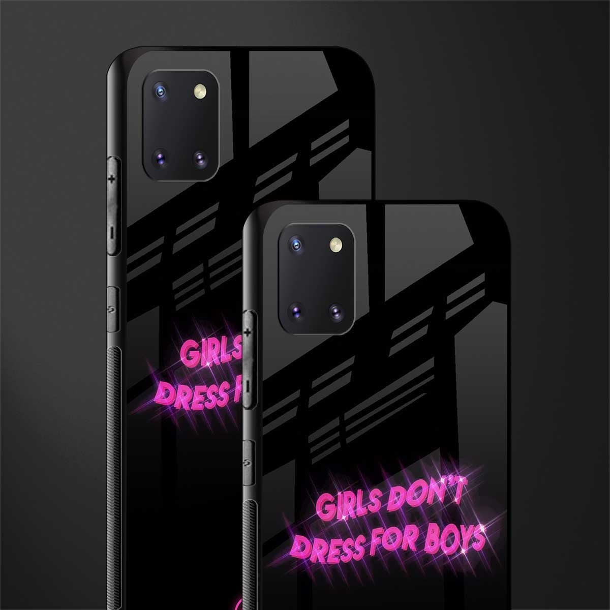 girls don't dress for boys glass case for samsung a81 image-2
