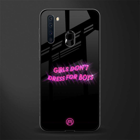 girls don't dress for boys glass case for samsung a21 image