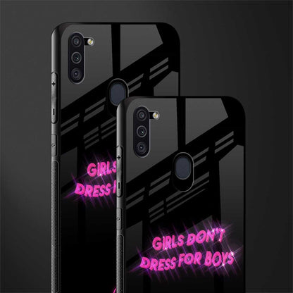 girls don't dress for boys glass case for samsung galaxy m11 image-2