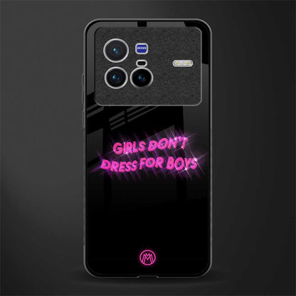 girls don't dress for boys glass case for vivo x80 image