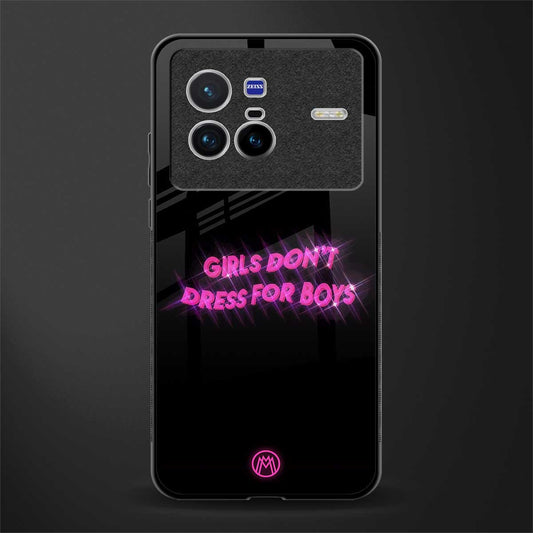 girls don't dress for boys glass case for vivo x80 image