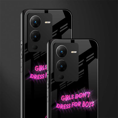 girls don't dress for boys back phone cover | glass case for vivo v25 pro 5g