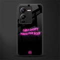 girls don't dress for boys back phone cover | glass case for vivo v25 pro 5g
