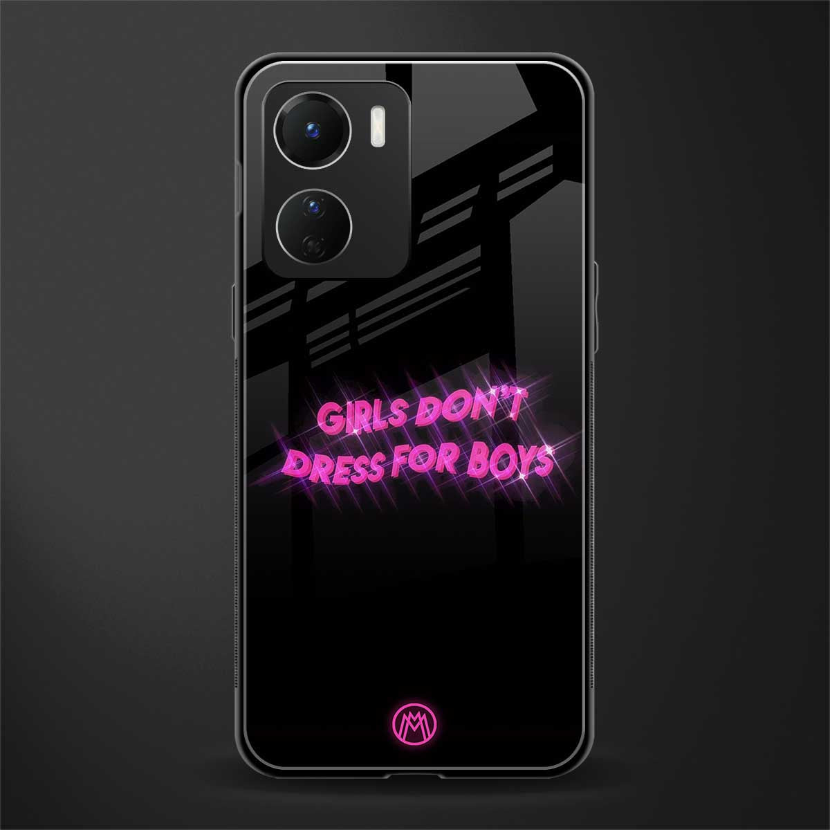 girls don't dress for boys back phone cover | glass case for vivo y16