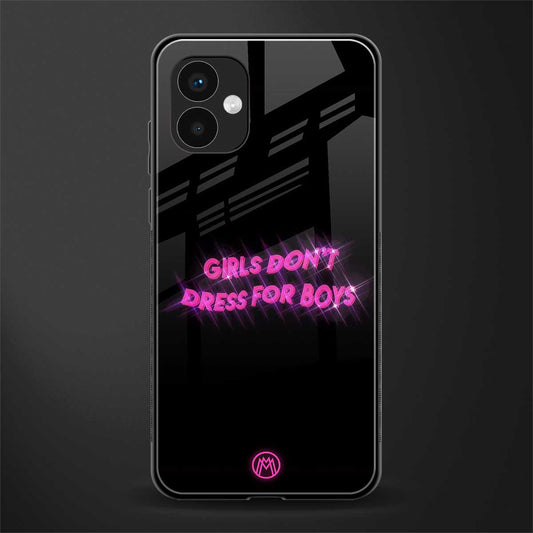 girls don't dress for boys back phone cover | glass case for samsung galaxy a04