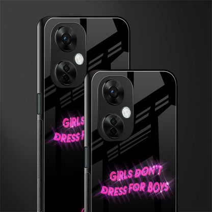girls don't dress for boys back phone cover | glass case for oneplus nord ce 3 lite