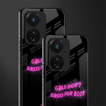 girls don't dress for boys back phone cover | glass case for vivo t1 44w 4g