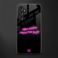 girls don't dress for boys back phone cover | glass case for samsun galaxy a24 4g