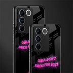 girls don't dress for boys back phone cover | glass case for vivo v27 pro 5g