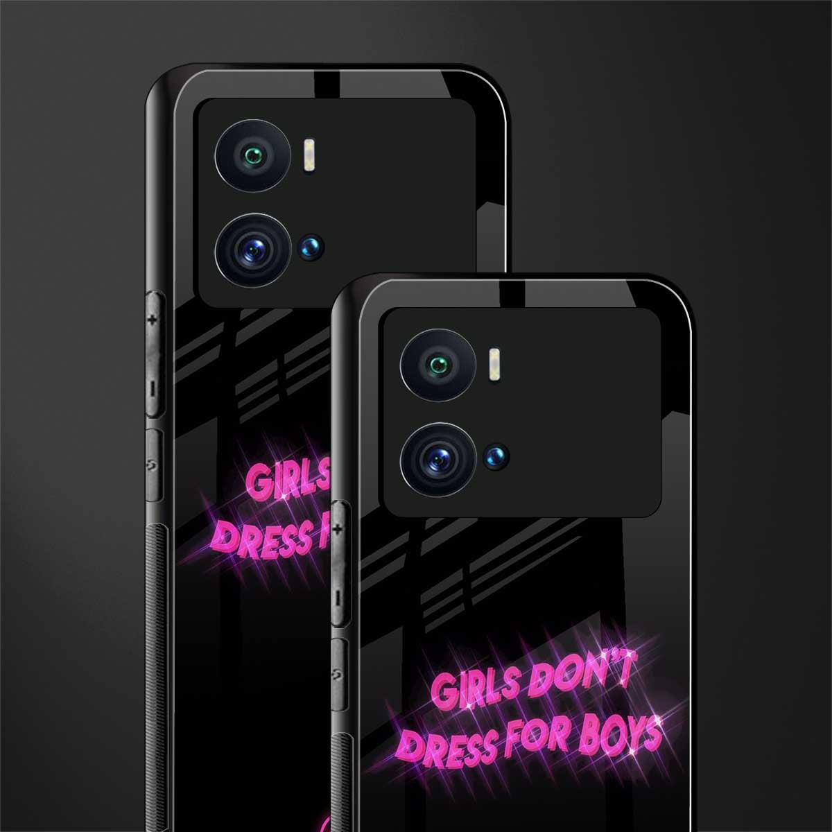 girls don't dress for boys back phone cover | glass case for iQOO 9 Pro