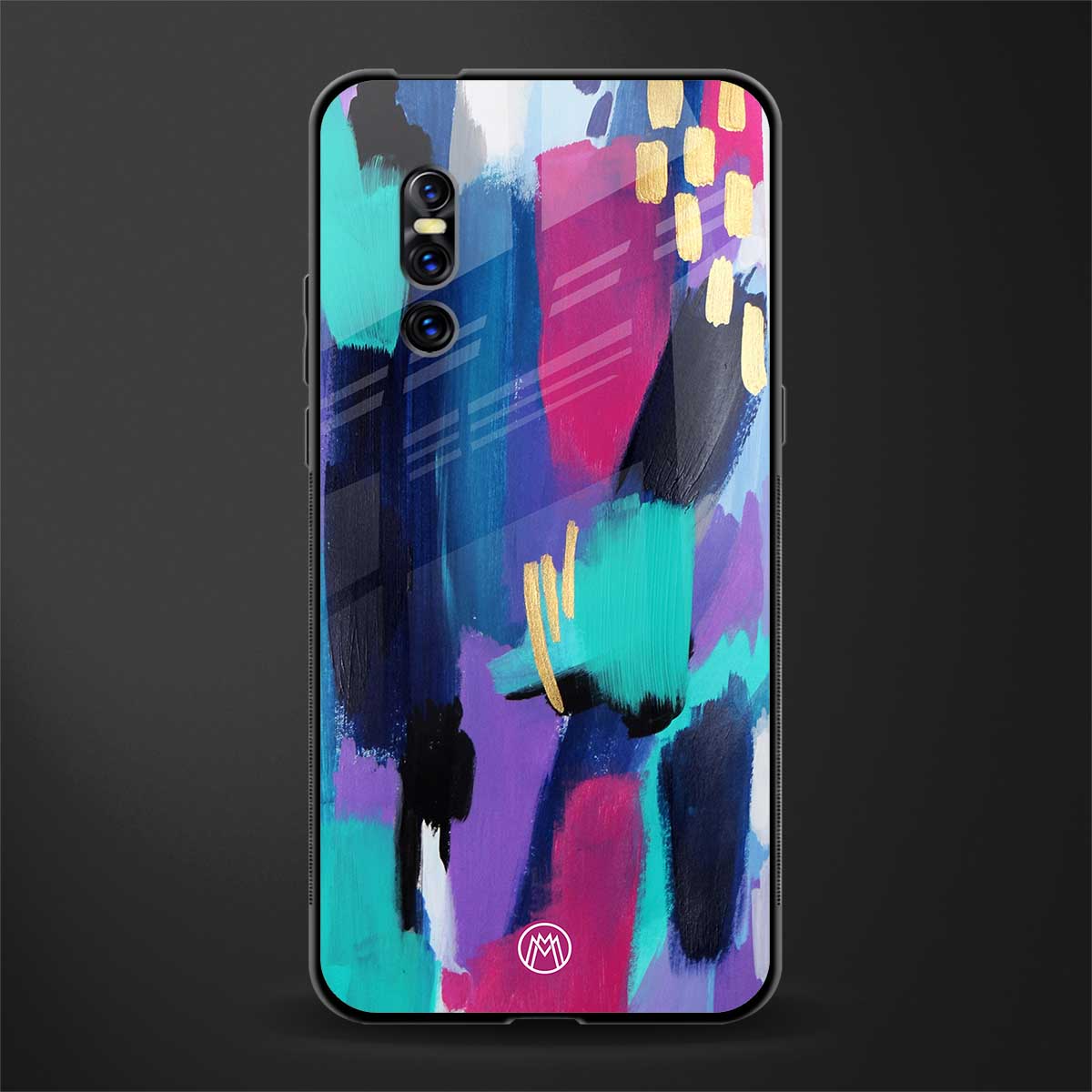 glitz glass case for vivo v15 pro image
