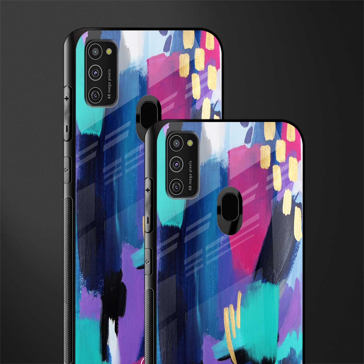 glitz glass case for samsung galaxy m30s image-2