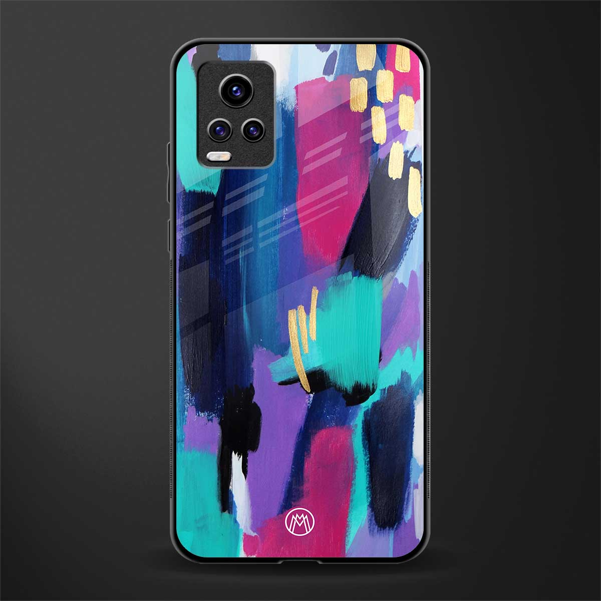 glitz back phone cover | glass case for vivo y73