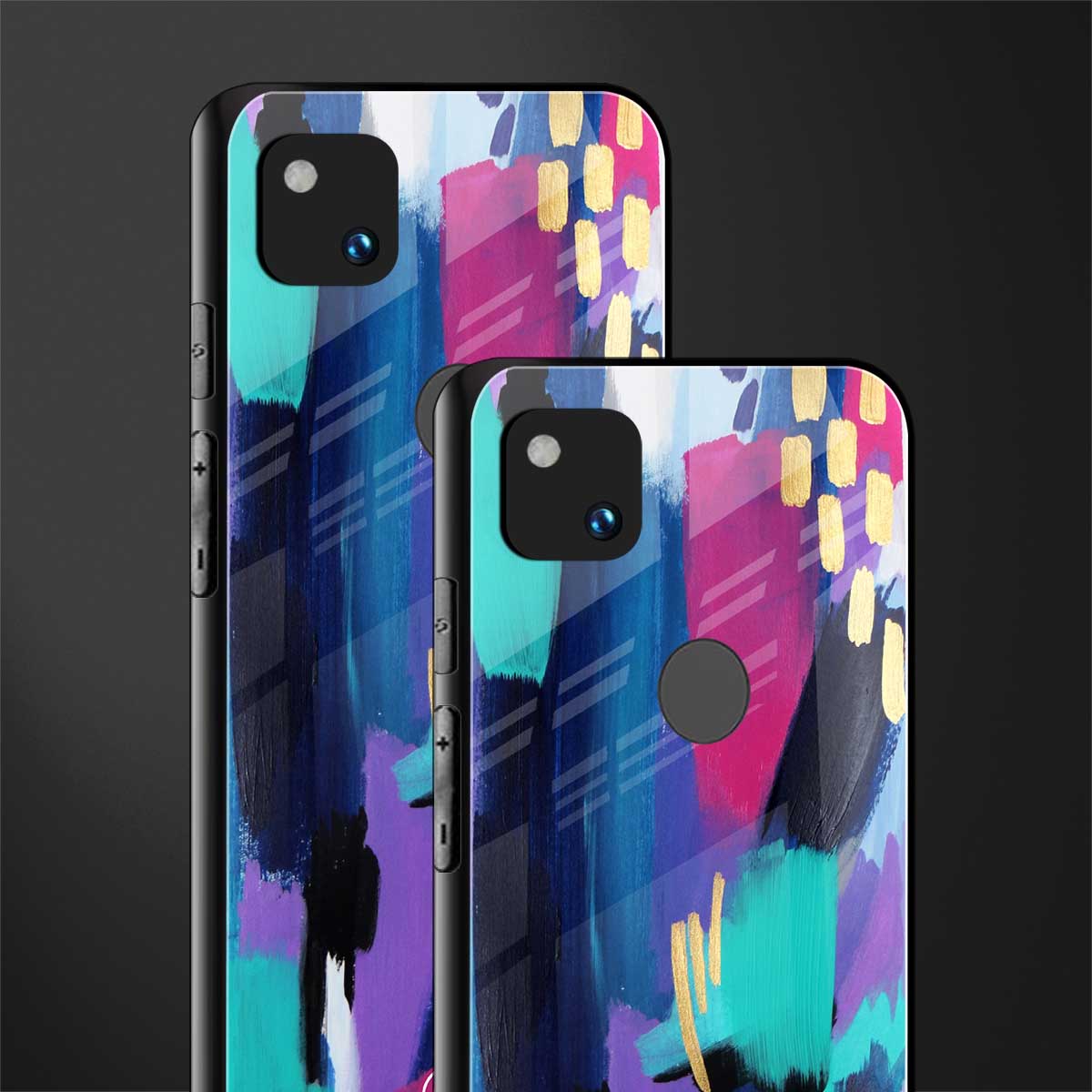 glitz back phone cover | glass case for google pixel 4a 4g