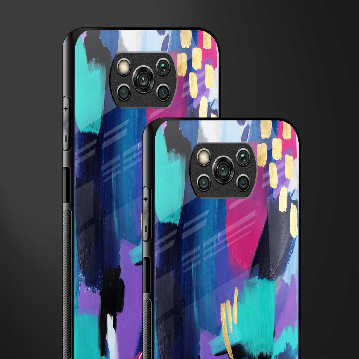glitz glass case for poco x3 image-2