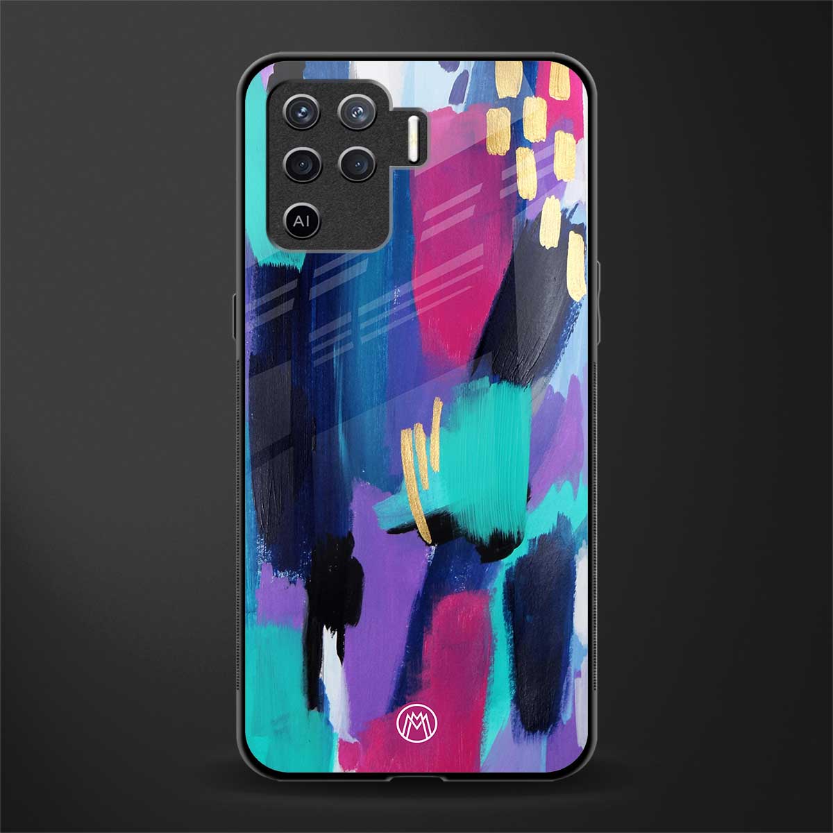 glitz glass case for oppo f19 pro image