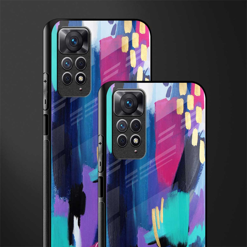 glitz back phone cover | glass case for redmi note 11 pro plus 4g/5g