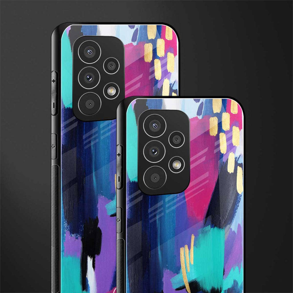 glitz back phone cover | glass case for samsung galaxy a53 5g
