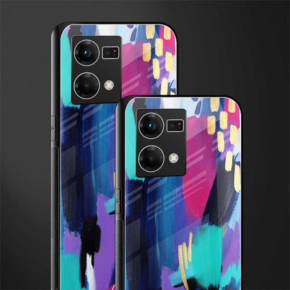 glitz back phone cover | glass case for oppo f21 pro 4g