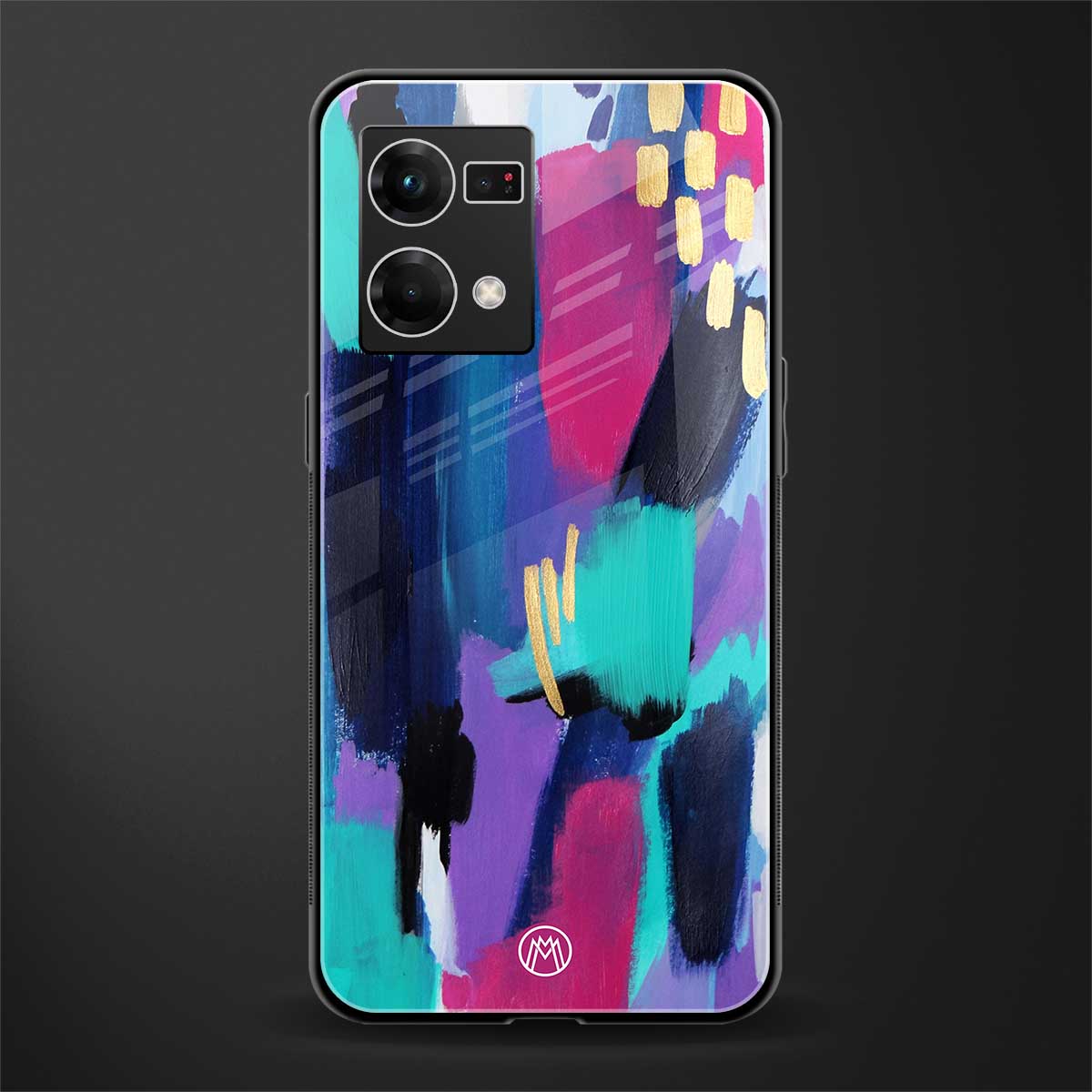 glitz back phone cover | glass case for oppo f21 pro 4g