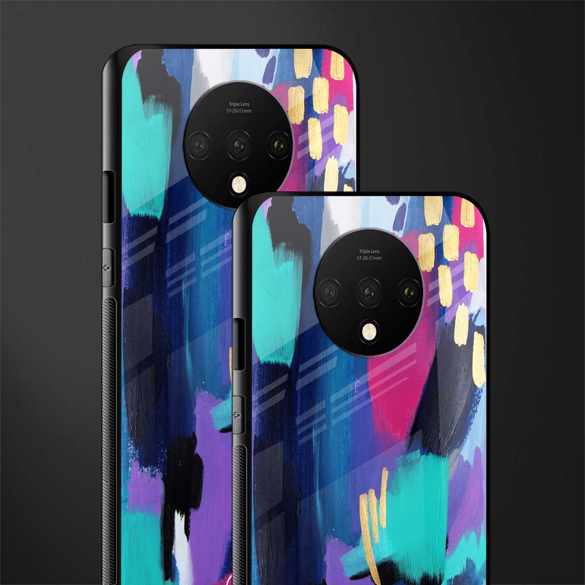 glitz glass case for oneplus 7t image-2