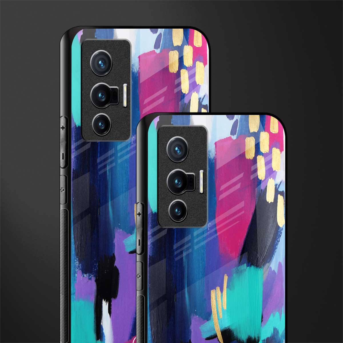 glitz glass case for vivo x70 image-2