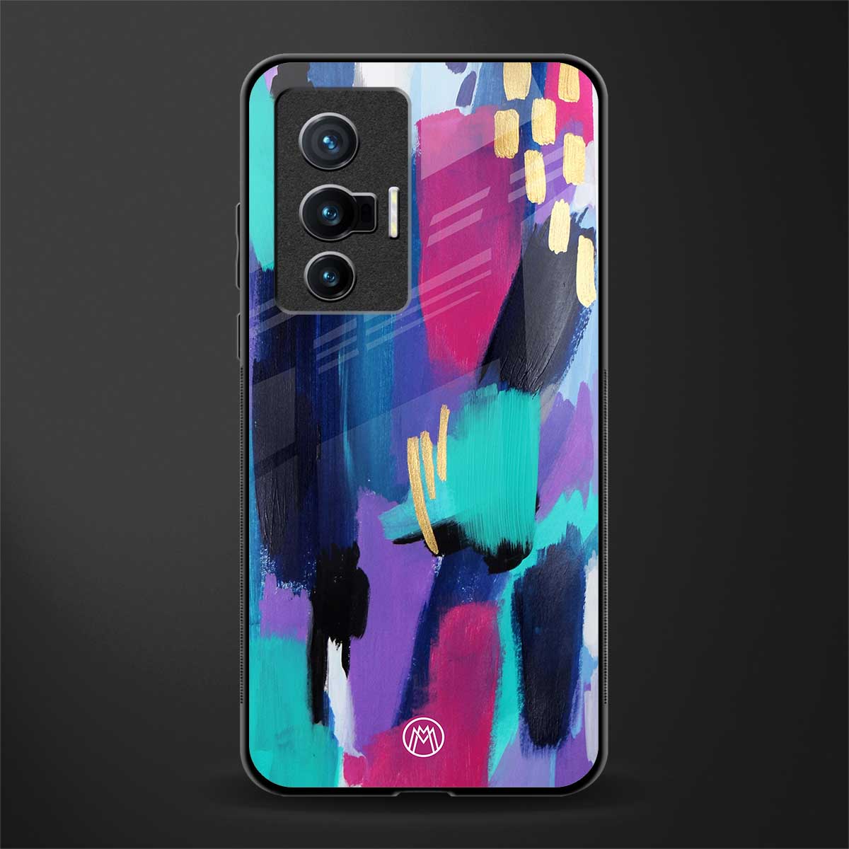 glitz glass case for vivo x70 image