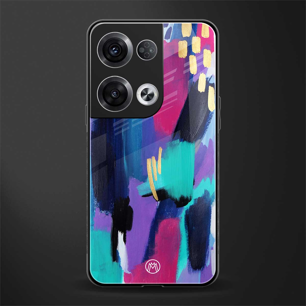 glitz back phone cover | glass case for oppo reno 8 pro