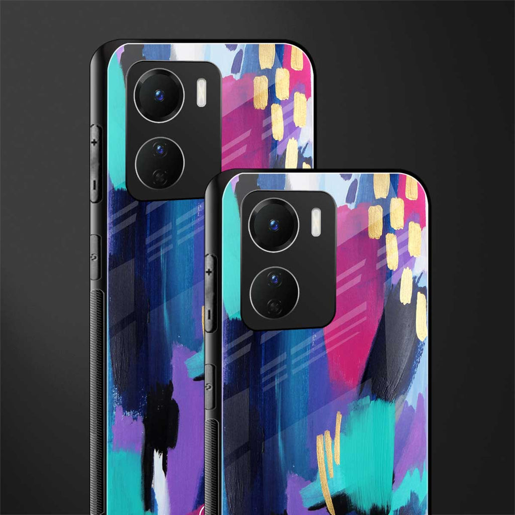 glitz back phone cover | glass case for vivo y16