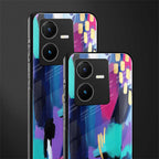 glitz back phone cover | glass case for vivo y22