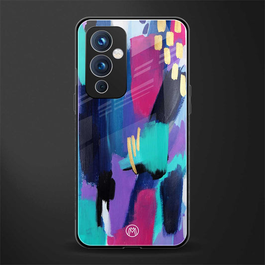 glitz back phone cover | glass case for oneplus 9