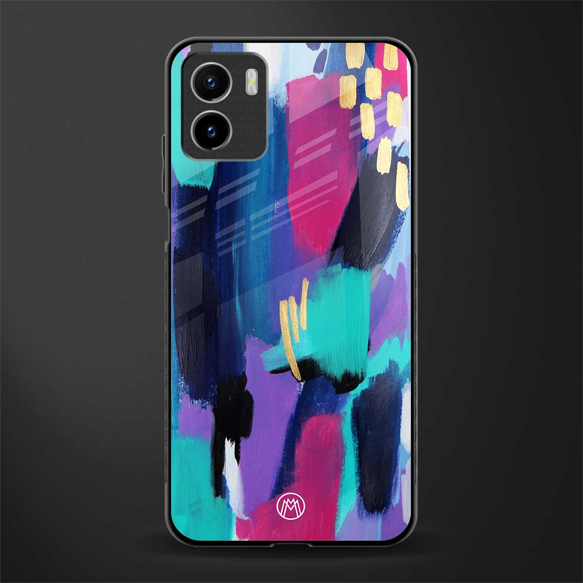glitz back phone cover | glass case for vivo y72