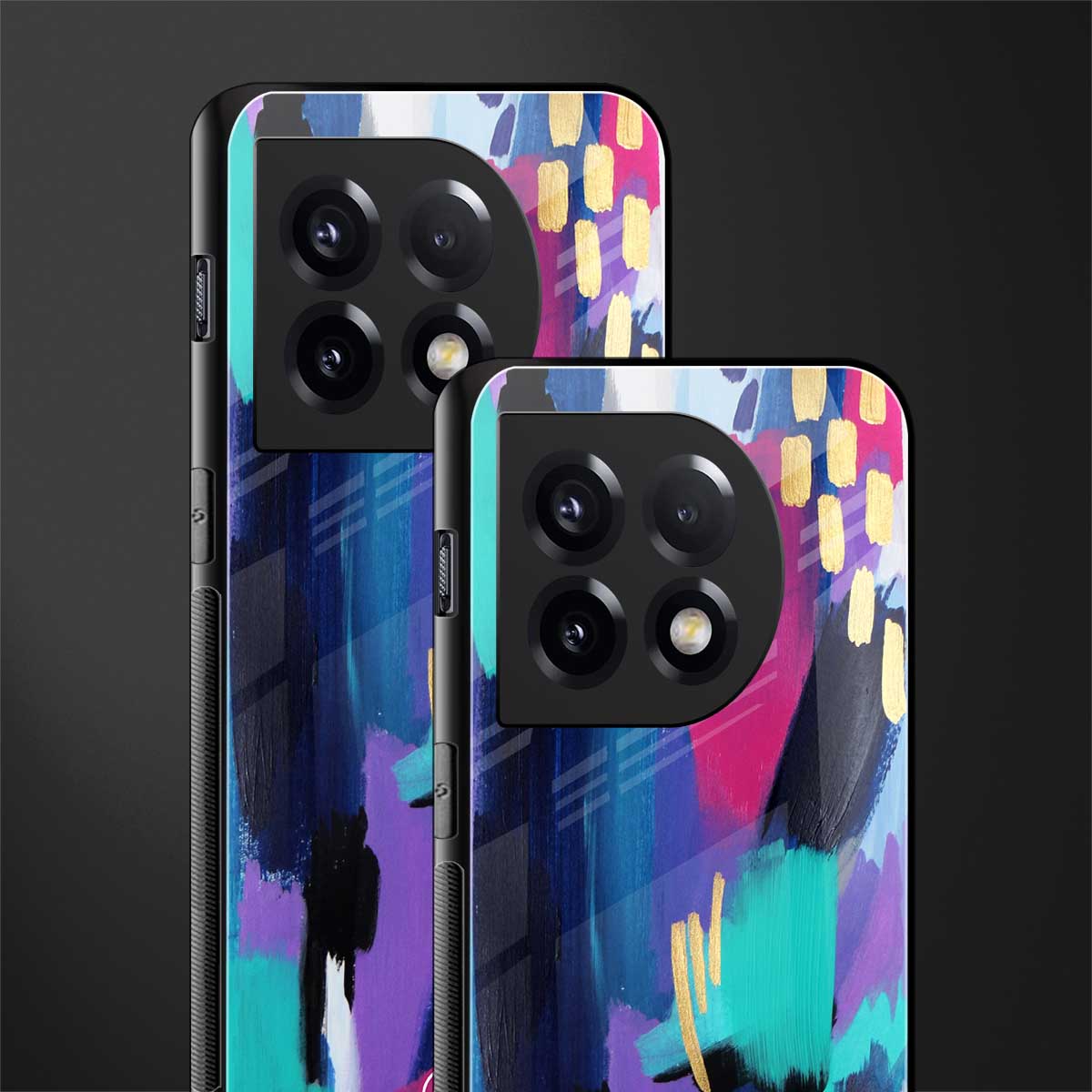 glitz back phone cover | glass case for oneplus 11