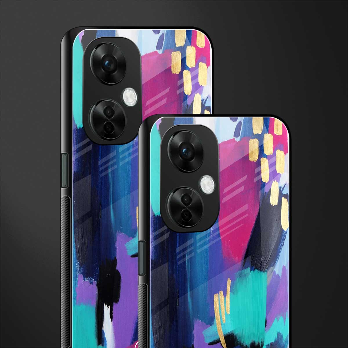 glitz back phone cover | glass case for oneplus nord ce 3 lite