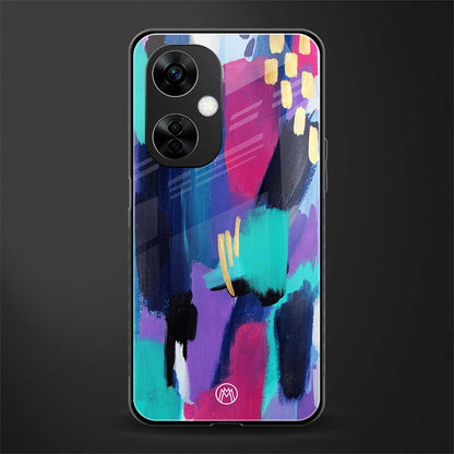 glitz back phone cover | glass case for oneplus nord ce 3 lite