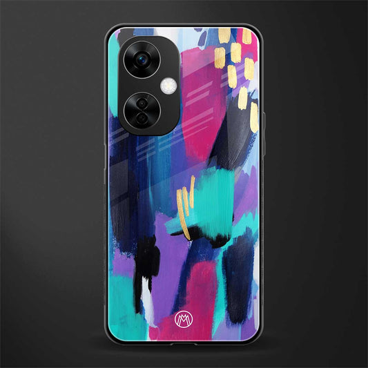 glitz back phone cover | glass case for oneplus nord ce 3 lite