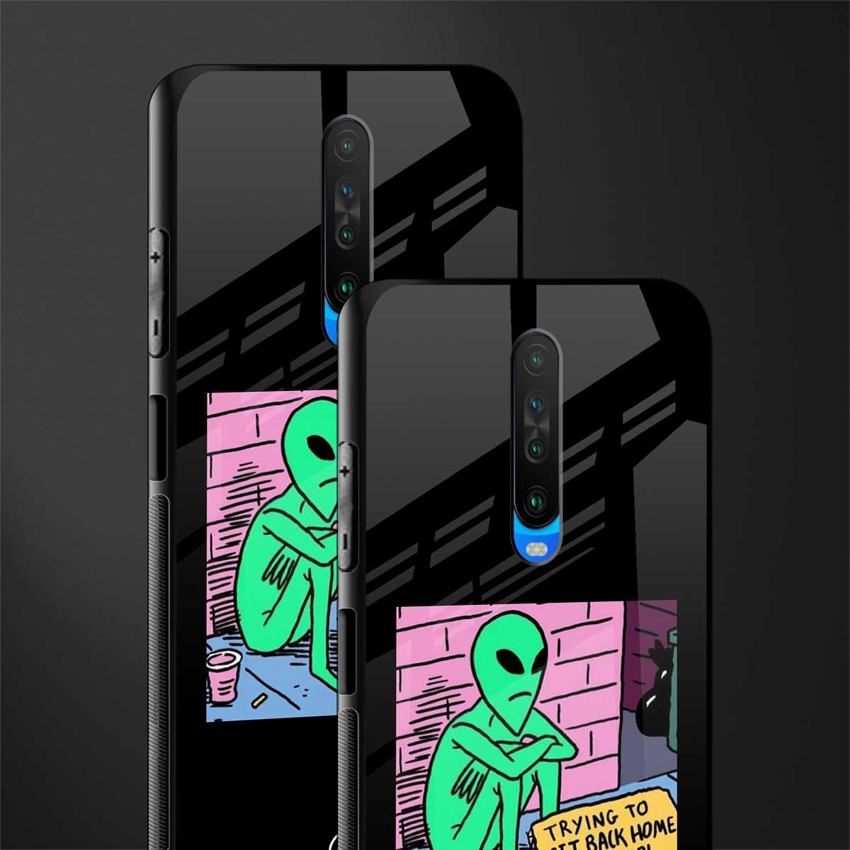 go home alien glass case for poco x2 image-2