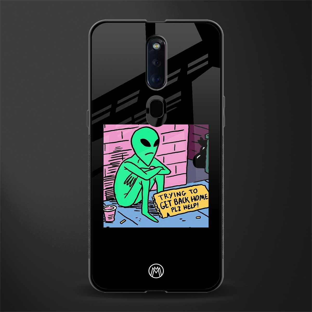 go home alien glass case for oppo f11 pro image