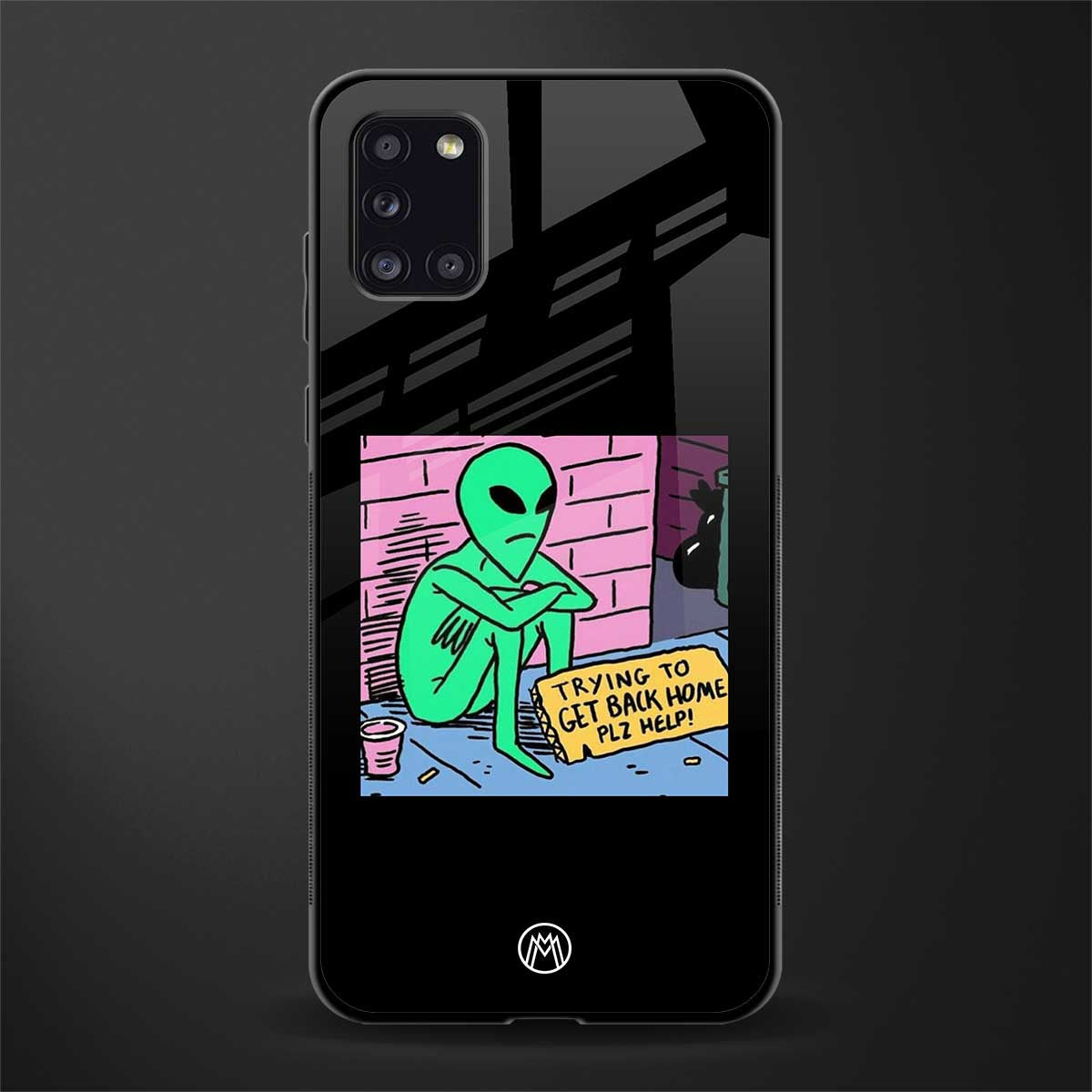 go home alien glass case for samsung galaxy a31 image