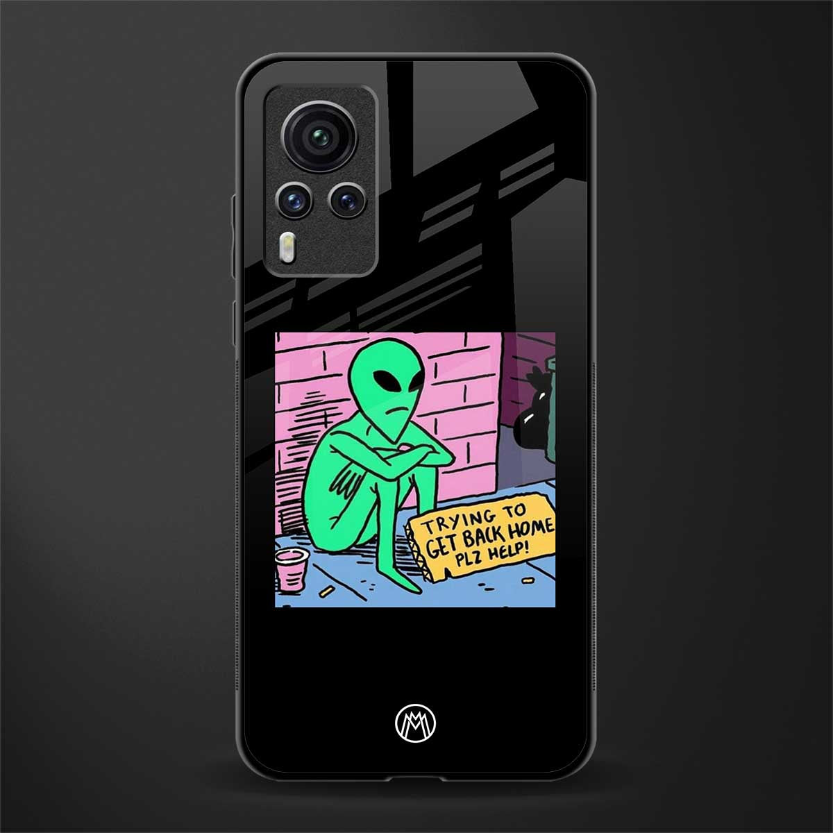 go home alien glass case for vivo x60 pro image