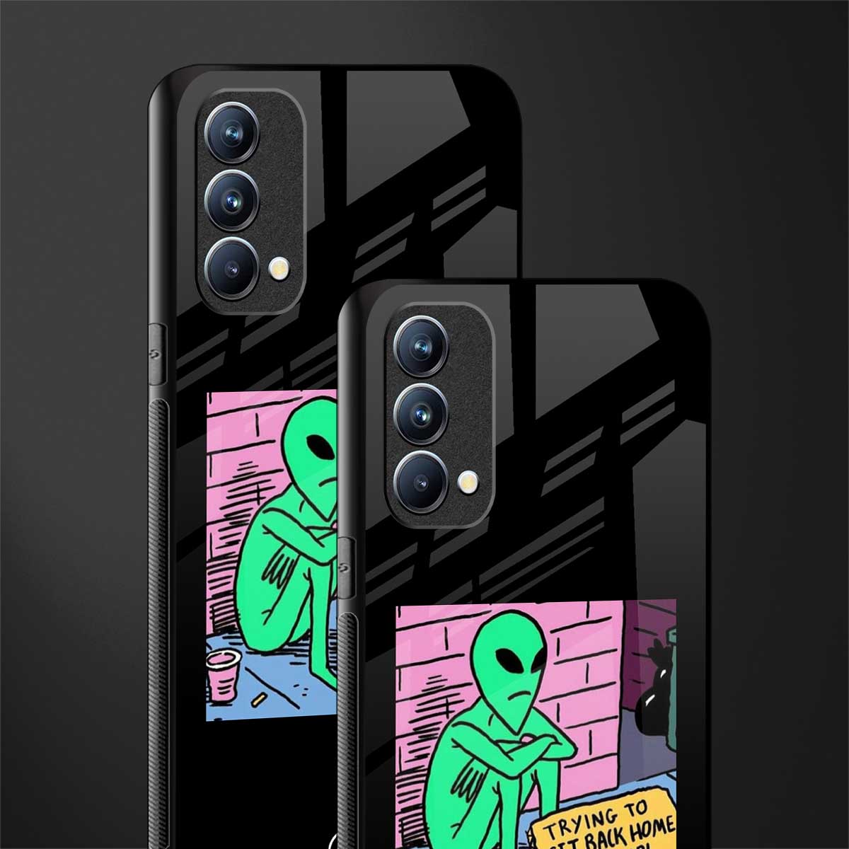 go home alien glass case for oppo f19s image-2