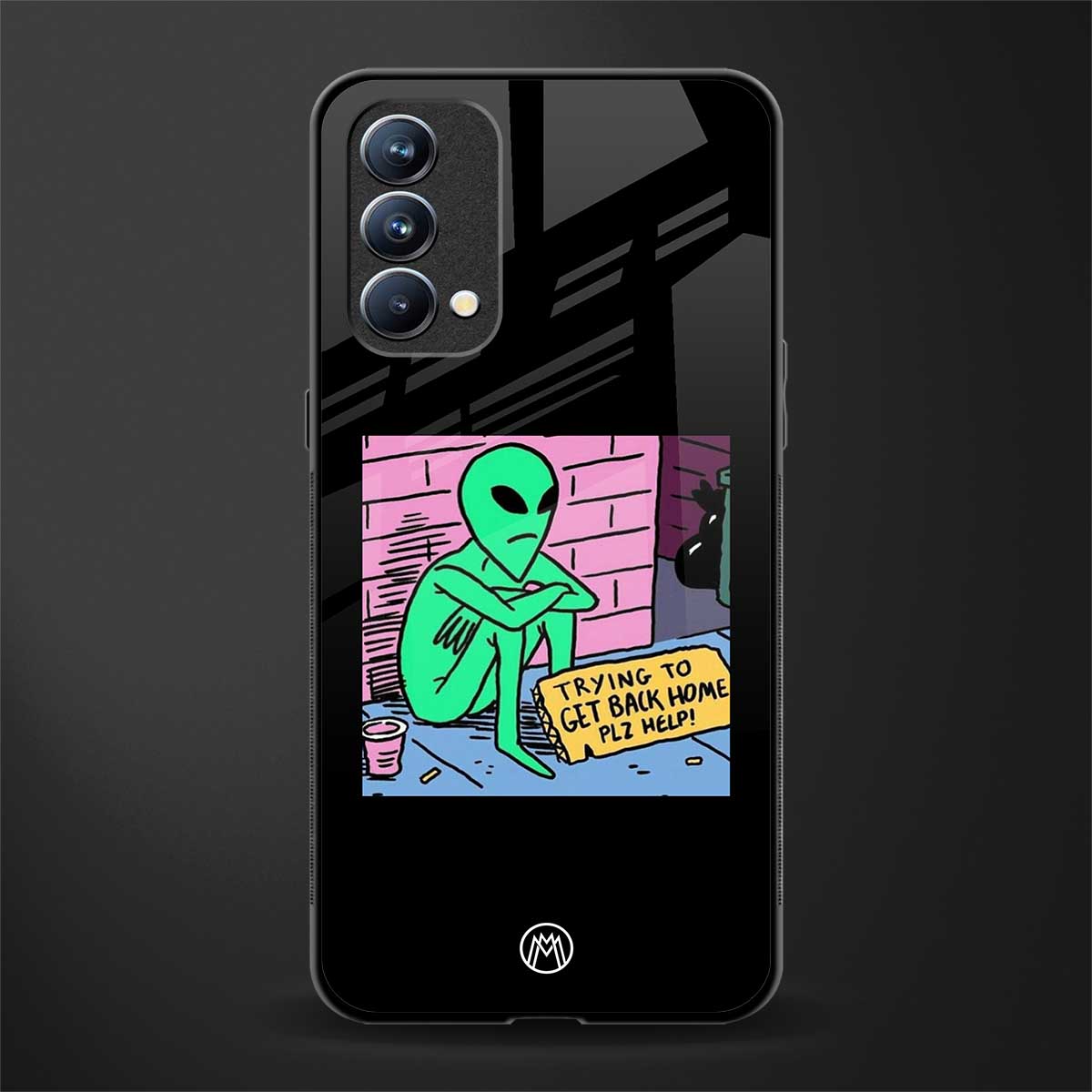 go home alien glass case for oppo f19s image