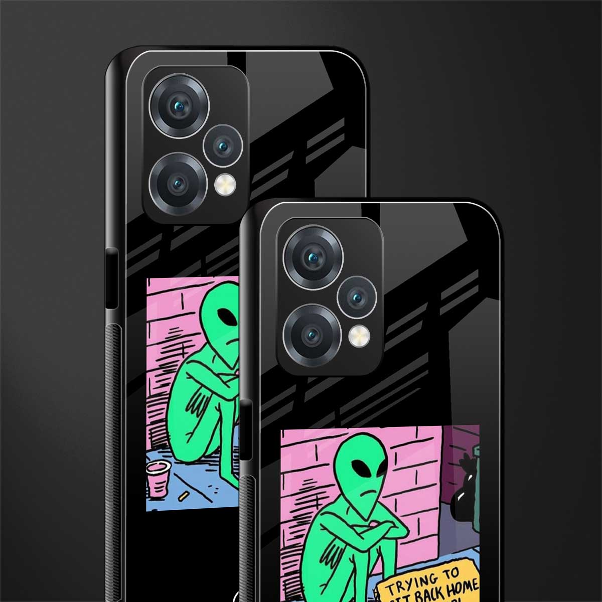 go home alien back phone cover | glass case for realme 9 pro 5g