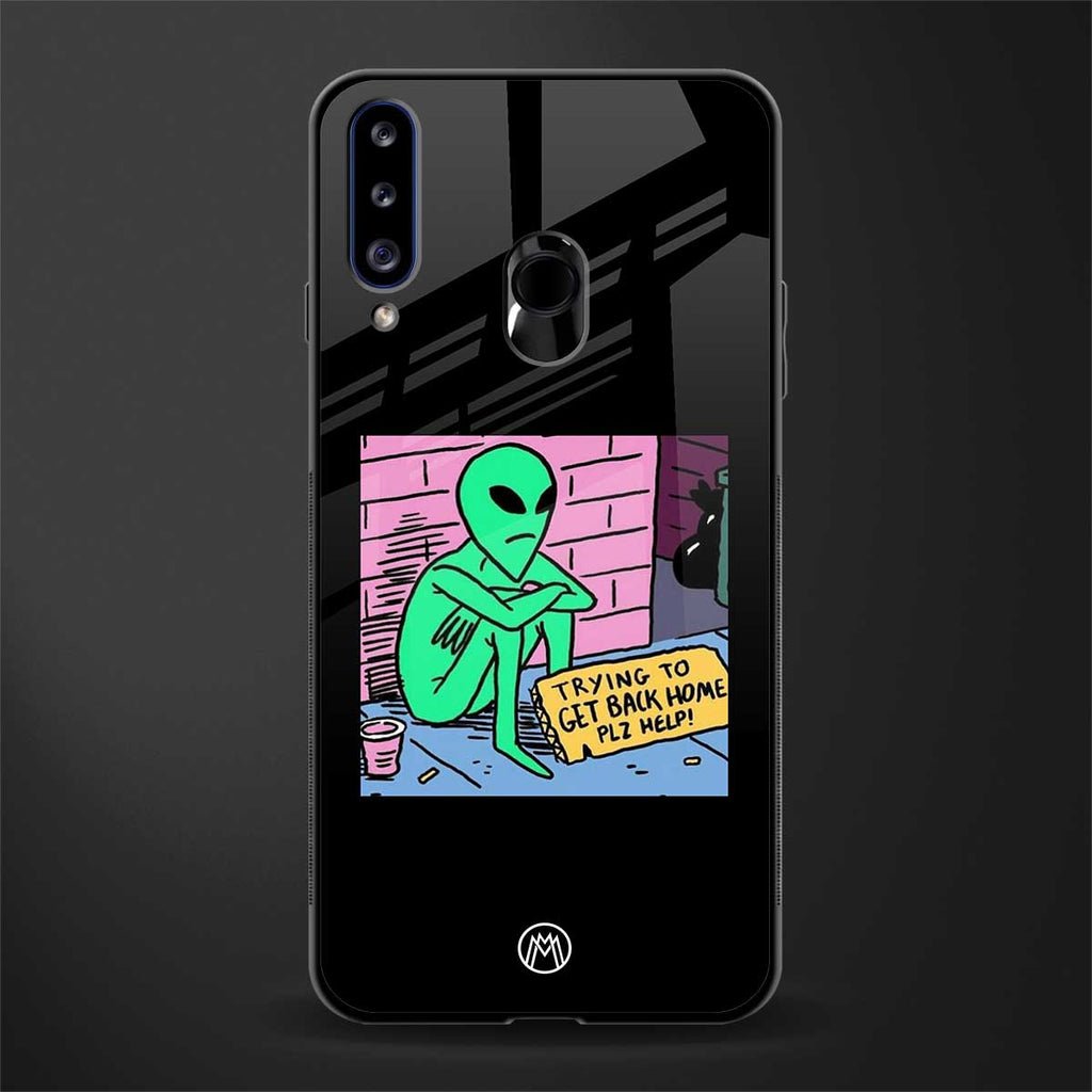 go home alien glass case for samsung galaxy a20s image