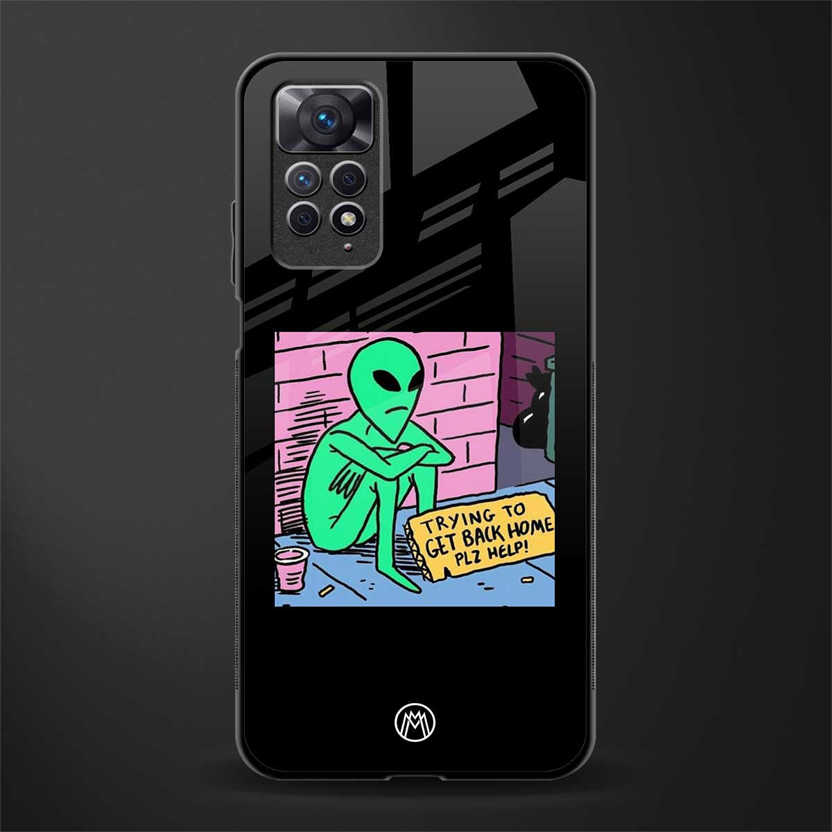 go home alien glass case for redmi note 11s image