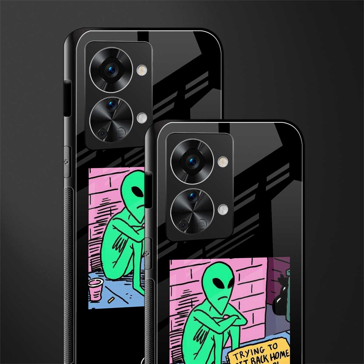 go home alien glass case for phone case | glass case for oneplus nord 2t 5g