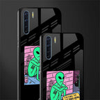 go home alien glass case for oppo f15
